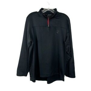 Spyder Prow-B 1/4 Zip Pullover Jacket Men's L Black Performance Wear Lightweight